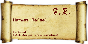 Harmat Rafael névjegykártya